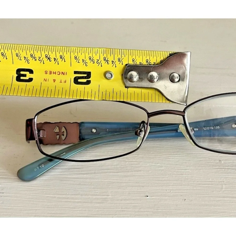 Guess Eyeglasses Glasses Copper Brown Metal Small Frames Womens GU1672 Y2K 2000s